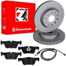 Zimmermann BREMSSCHEIBEN + BELÄGE HINTEN passend für BMW 3er 4er F30 F31 F32 F36