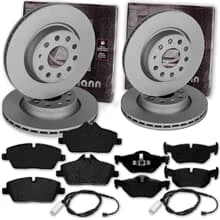 Zimmermann BREMSSCHEIBEN + BELÄGE VORNE + HINTEN passend für BMW 1er E82 E88