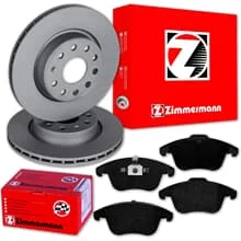 ZIMMERMANN BREMSSCHEIBEN + BELÄGE VORNE passend für VOLVO S60 V60 V70 XC70 S80