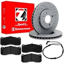 Zimmermann SPORT BREMSSCHEIBEN 338mm + BELÄGE VORNE passend für BMW 1er E88 E82