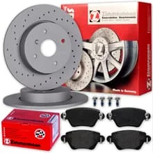 ZIMMERMANN SPORT BREMSSCHEIBEN + BELÄGE HINTEN passend für FORD MONDEO 3 III MK3
