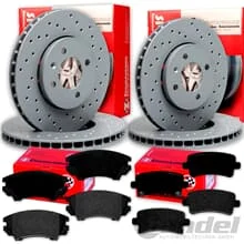 ZIMMERMANN SPORT BREMSSCHEIBEN + BELÄGE VORNE+HINTEN passend für OPEL INSIGNIA A