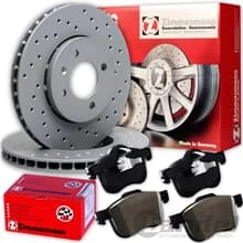 ZIMMERMANN SPORT-BREMSSCHEIBEN + BELÄGE VORNE passend für VOLVO C30 S40 V50 C70